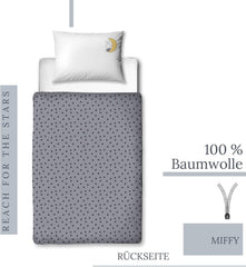Lenjerie de pat pentru copii, iepuras si stele, bumbac Lenjerie de pat - copii Naty Shop