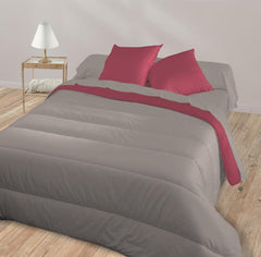 Bleu Câlin plapumă reversibilă bicoloră pentru 2 persoane, microfibră, burgundy/pepper, 220X240 cm Plapumi si pilote Naty Shop