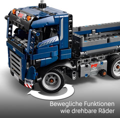 LEGO Technic Kipplaster Spielzeug mit Lenkung und beweglicher Kippmulde - blaues Baufahrzeug - Geschenkidee zum Geburtstag oder für die Feiertage - Bauset für Jungen und Mädchen ab 9 Jahren 42203