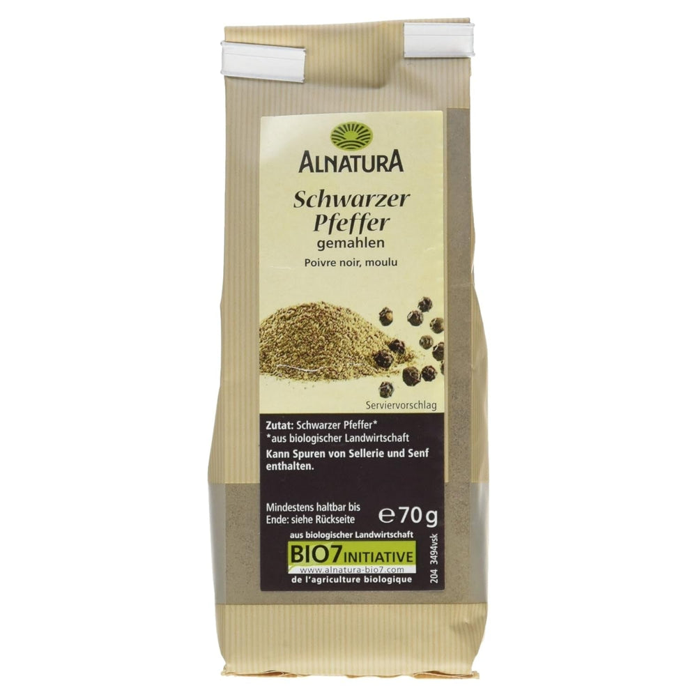 Bio Pfeffer schwarz gemahlen, 70g
