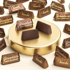 Venchi Gianduiotti Extra Negru 1 Kg - Ciocolata Piemontese Cu 75 La Sută Cacao Si Pasta Alune IGP Vegana Fara Gluten