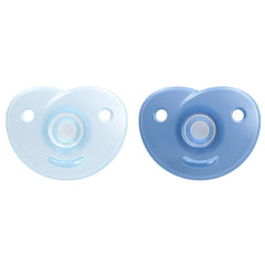 Philips AVENT Soothie – suzetă fără BPA pentru bebeluși cu vârsta cuprinsă între 0 și 6 luni, albastră/albastru deschis (model SCF099/21)