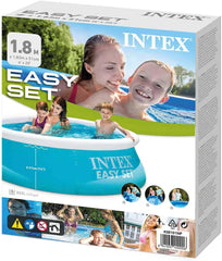 Piscină Easy Set - Piscină supraterană - Pentru copii, 183cm x 183cm x 51cm și prelată Easy Set - Prelată pentru piscină - Ø 244 cm - Pentru piscine Easy Set