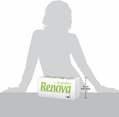 Renova - Șervețele Renovagreen, 200 șervețele, hârtie reciclată, etichetă ecologică europeană, dimensiune standard