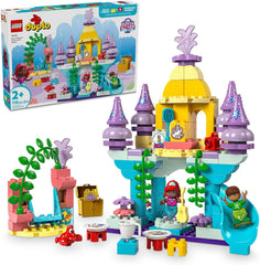 LEGO DUPLO Disney Arielles magischer Unterwasserpalast – Schloss Spielzeug aus Die kleine Meerjungfrau für Mädchen & Jungen ab 2 Jahren – Lernspielzeug für Kinder mit 3 Figuren – Geschenk – 10435