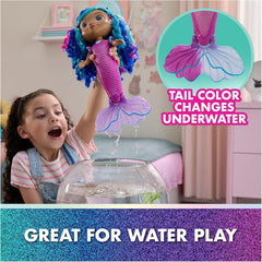 Gabby und das magische Haus Der Film – Gabby Dollhouse – Meerjungfrau-Puppe mit Funktionen 35 cm – 1 Figur und 2 Zubehör – Geräusche & Lichter – Cartoon Spielzeug Puppenhaus – Spielzeug für Kinder ab