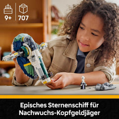 LEGO Star Wars: Angriff der Klonkrieger Jango Fetts Sternenschiff - Spielzeug für Jungen und Mädchen ab 9 Jahren - Kopfgeldjäger Minifiguren - Kreative DIY Deko - Geschenkidee für Kinder - 75433