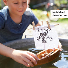HABA Terra Kids Korkboot-Bausatz – DIY-Set zum Bauen & Gestalten eines schwimmfähigen Boots, mit Anleitung, ab 6 Jahren – 1304244001