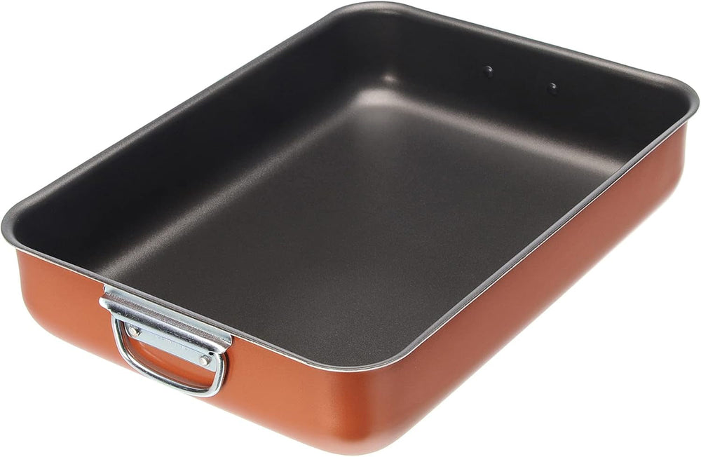 Tava de copt teflon Zecchino 40x28cm, aluminiu, multicolor, 40x28 Matrite si tavi pentru copt Naty Shop