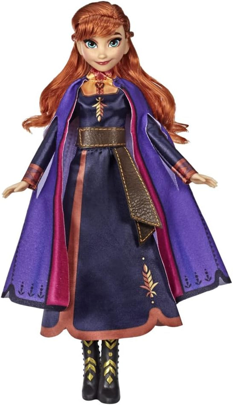 Hasbro Eiskönigin Singende Anna Puppe mit Musik in lila Kleid zu Disneys Die Eiskönigin 2, Spielzeug für Kinder ab 3 Jahren 57237830 Mehrfarbig