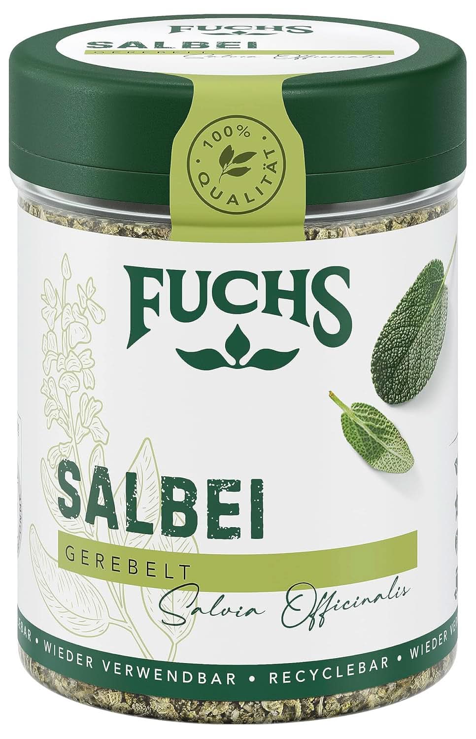 Fuchs, Salvie, Notă acră, delicat amară pentru Ravioli sau Gnocchi, 14 grame Condimente Naty Shop
