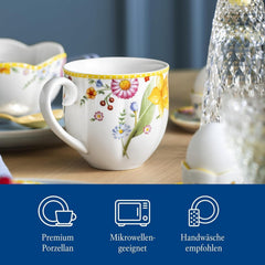 Villeroy & Boch - Set de mic dejun Spring Awakening pentru 2 persoane, 6 piese, Set de veselă de Paște, Mic dejun, Paște, Serviciu de cafea, Veselă de primăvară, Porțelan