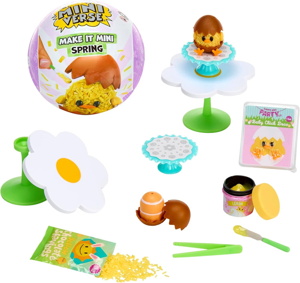 Seria Miniverse Make It Mini Spring de la MGA – Obiecte de colecție miniaturale din rășină de sezon pentru DIY și expunere, cu ingrediente replica, necomestibile – pentru colecționari și copii cu vârsta de 8 ani și peste