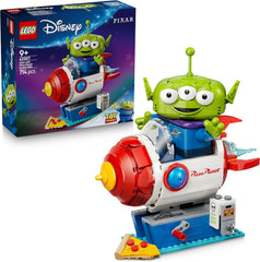 LEGO Disney and Pixar Toy Story Alien mit Pizza Planet Raketenfahrt - Raumschiff Spielzeug mit Alien Figur als DIY Deko - Geschenk für Jungen und Mädchen ab 9 Jahren sowie Toy Story Fans - 43307