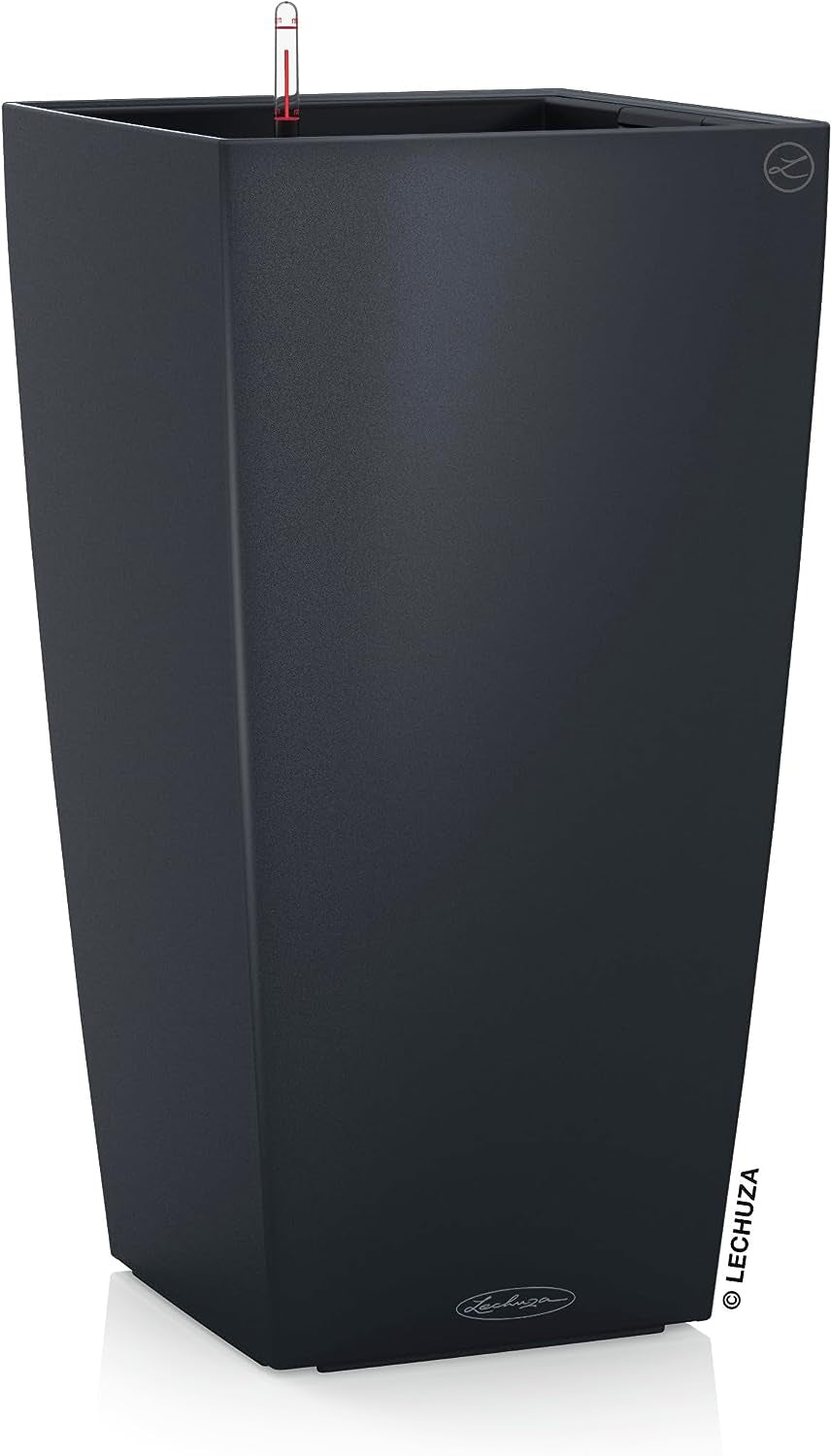 LECHUZA CUBICO Culoare 30 gri ardezie 13138, 29,5x29,5x56,5 cm
