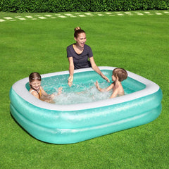 Piscină gonflabilă transparentă Bestway 54005 pentru familie, 201 x 150 x 51 cm - Verde