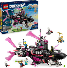 LEGO DREAMZzz Albtraumhai-U-Boot - Modulares Set mit 2 Baumöglichkeiten, 2 abnehmbaren Fluggeräten und 5 Minifiguren, inkl. Mateo und Astrid - Geschenk für Mädchen und Jungen ab 9 Jahren - 71500