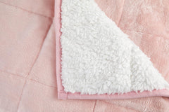 Emma Barclay Pătură Sherpa cu greutate, 127 X 152 cm, Blush Pink Paturi si Cuverturi Emma Barclay