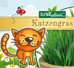 Premium Katzengras Samen Chrestensen Gartenkinder, Grassamen Schnellkeimend Mit Anleitung Für Kinder, 1 Dose Für Ca. 2-2,5 M² Katzengras Fertig Gewachsen, Natürliche Katzen Leckerlies Zu Hause