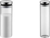 WMF Depot borcan de depozitare sticlă 1,5l, înălțime 28,5 cm, borcan de depozitare cu capac & Depot borcan de depozitare sticlă 2l, înălțime 36 cm, borcan de depozitare cu capac Cutii depozitare alimente Naty Shop Pachet cu borcan de sticlă de 2 litri