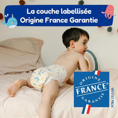- Windeln Größe 4+ 9-20 kg – Ökologische Babywindeln – natürliche Babypflege, hypoallergen, ohne Parfüm und auslaufsicher – hergestellt in Frankreich – 126 Einwegwindeln – 1 Monat