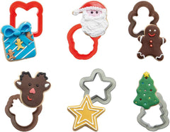 0255097 MINI DECORATOR DE PLASTIC DE CRĂCIUN, 6 BUCĂȚI, Asortate