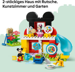 LEGO DUPLO | Micky Maus Wunderhaus mit Minnie und Pluto - Pädagogisches Feinmotorik Spielzeug für Kleinkinder - inkl. 3 Figuren & Toodles - Geschenk für Jungen & Mädchen ab 2 Jahren - 10465
