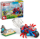 LEGO ǀ Marvel Spidey und Seine Super-Freunde Spidey auf Motorrad vs. Rhino - Superhelden Spielzeug mit Motorrad und 2 Minifiguren - Geschenk für Jungen ab 4 Jahren und Fans der Serie - 11206