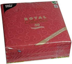 Papstar, 50 de șervețele "ROYAL Collection" 1/4 fold 40 Cm X 40 Cm Bordeaux "Casali", #84880