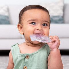 Infantino 316564-01 Inele de dentiție transparente Infantino – Inel de dentiție moale, fabricat din material non-toxic, pentru dezvoltarea senzorială și susținerea dentiției, multicolor