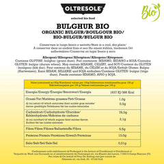 Bulgur italian organic 5 kg, grâu integral, grâu dur, grâu crăpat, ideal pentru prepararea tabbouleh și a mâncărurilor orientale, format practic