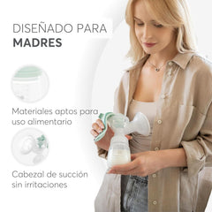 Pompă de sân Kikkaboo ELSIE, manuală cu 2 moduri, putere de aspirație reglabilă, cupă din silicon moale Accesorii Hrana si Alaptare Bebe Naty Shop