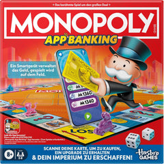 Joc de societate Monopoly App Banking - Versiune germană, versiune modernă a clasicului joc electronic pentru copii cu vârsta de 8 ani și peste, pentru 2 până la 6 jucători