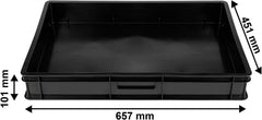 Sistem de propagare GW-285 format din tavă profesională pentru apă GW657, covoraș capilar asortat (absorbție de apă 3L pe mp) și tavă pentru ghivece cu 285 de ghivece (23x23mm, 54mm înălțime) în dimensiune Euro (600 x 400mm)