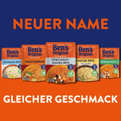 Orez Basmati original Ben's, fierbere în pungă timp de 10 minute, 6 pachete (6 x 1 kg)