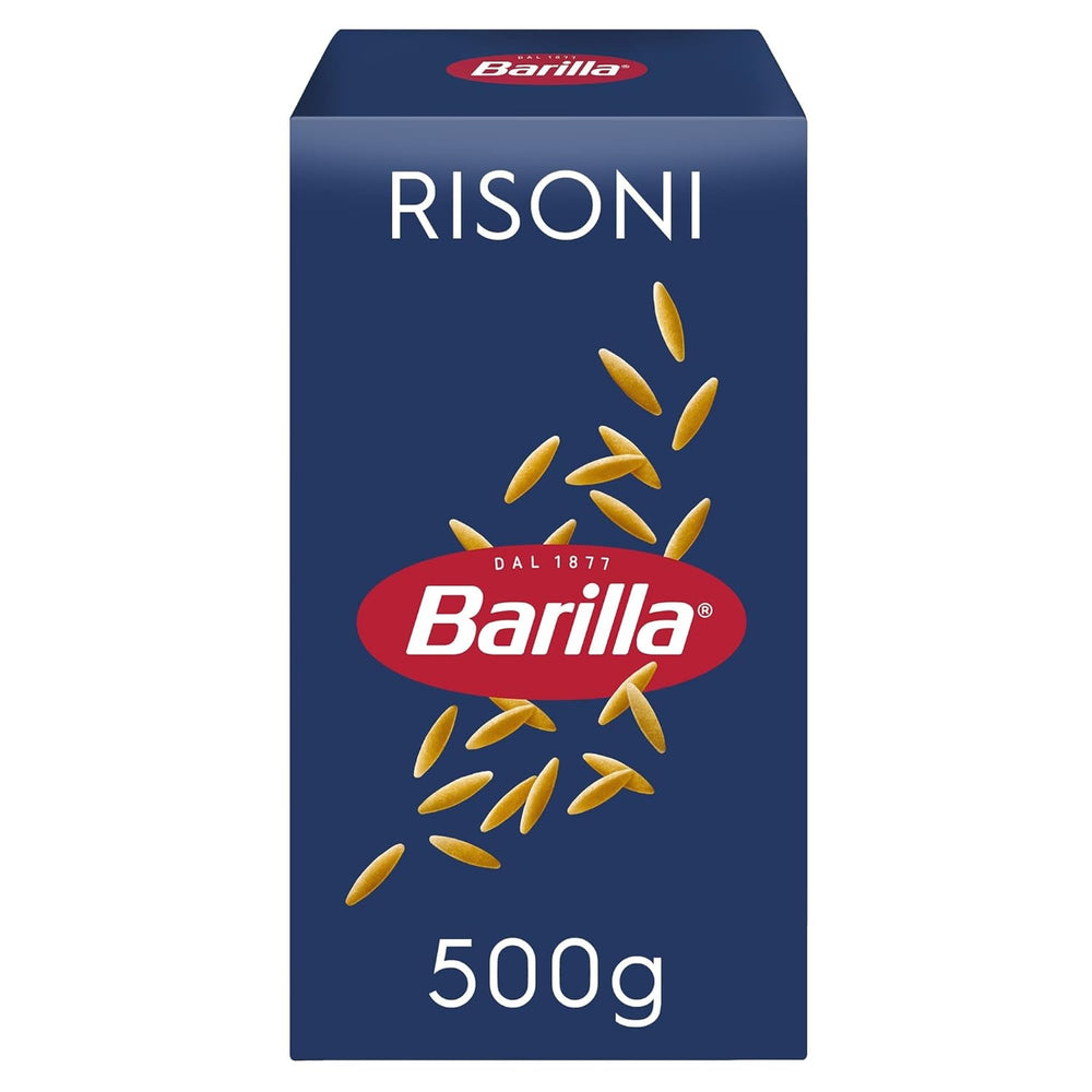 Paste Barilla Risoni nr. 26 din grâu dur de înaltă calitate, întotdeauna al dente (1 x 500 g)