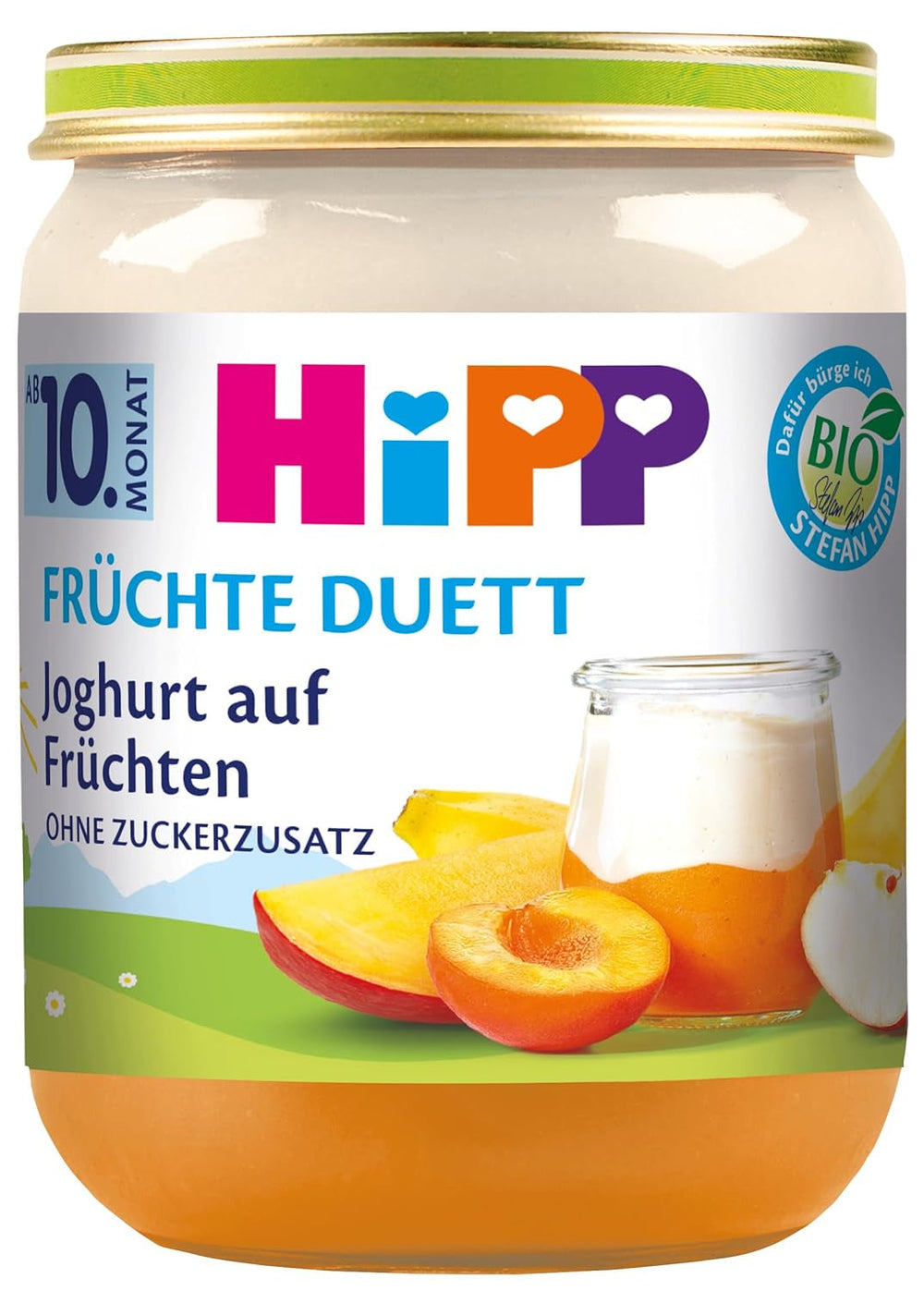 Iaurt organic HiPP Duo cu fructe, pachet de 6 (6 x 160g)