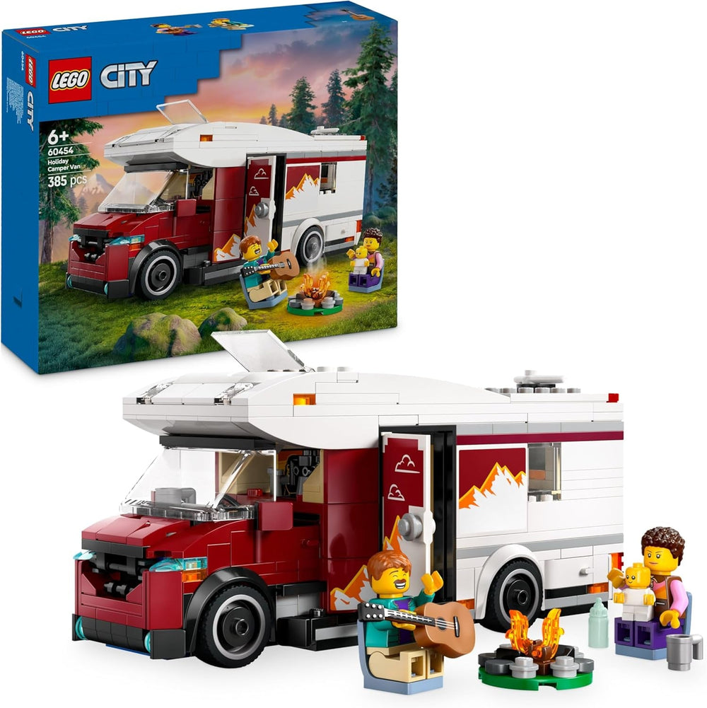 LEGO City Abenteuer-Wohnmobil - Wohnwagen Spielzeug für Jungen und Mädchen ab 6 Jahren - Inkl. 3 Minifiguren und Camping Zubehör - Geschenkidee zum Geburtstag und für die Feiertage 60454