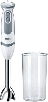 Braun Stabmixer MQ 5200WH - Multiquick 5 Vario Pürierstab Mit Edelstahl Mixfuß, 1000 Watt, Inkl. 600 Ml Mix- & Messbecher, Weiß/Grau Bucatarie Naty Shop Version 2019 – Mix- Messbecher