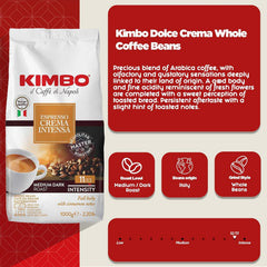 Espresso Crema Intesa, 6 boabe de cafea x 1 kg, amestec corpolent și intens, intensitate 11/13, prăjire medie, 6 pachete a câte 1 kg