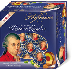 Hofbauer Vienna Mozartkugeln Cutie de ciocolată cu lapte 600g (30 bucăți)