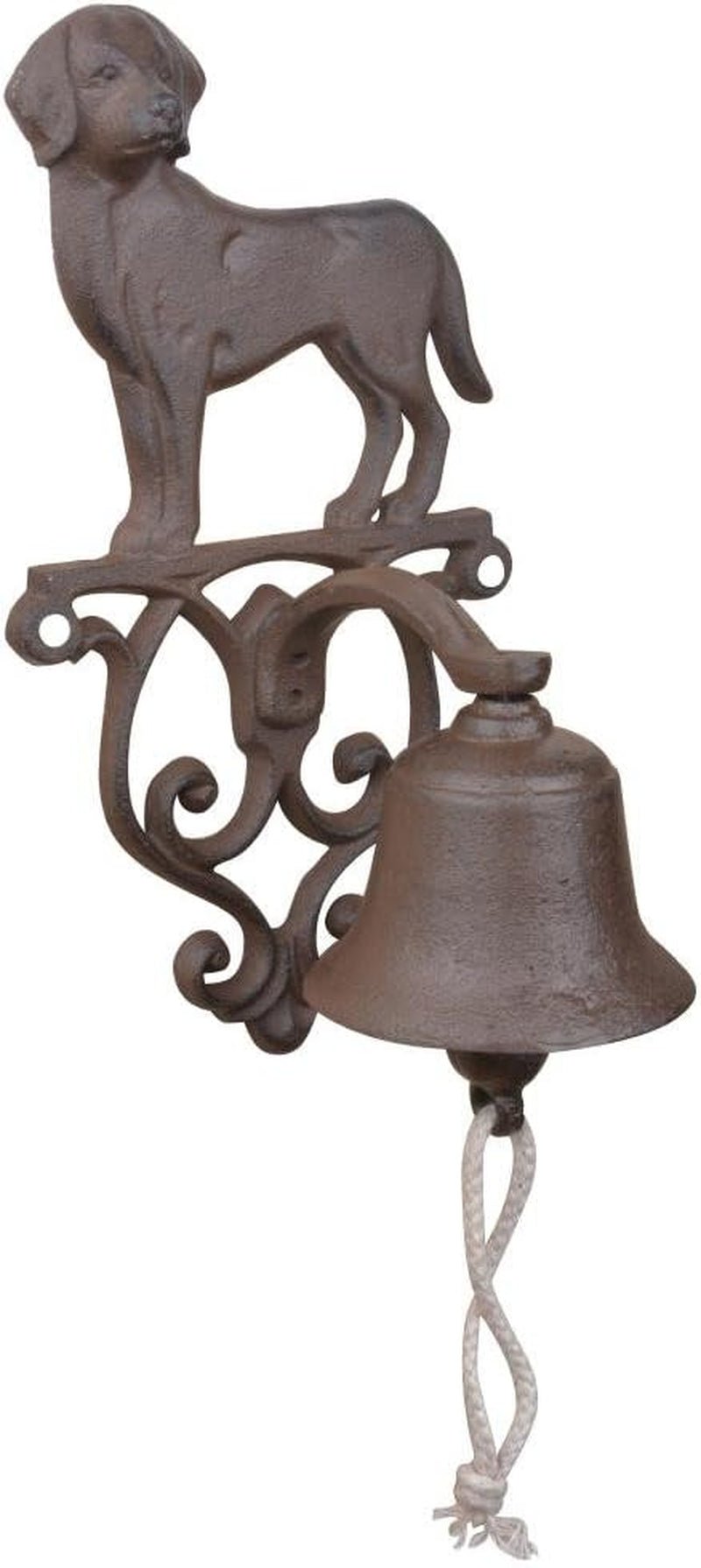 Câine sonerie realizat din fontă și cablu de bumbac, 14,3 x 13,2 x 24,9 cm Statuete si sculpturi Naty Shop Singur