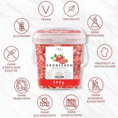 Căpșuni liofilizate în felii 300g fructe liofilizate fără adaos de zahăr și aditivi Germania Produse deshidratate Naty Shop
