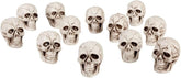 Boland 74390 - Totenkopf-Set, 12 Stück, Größe 4 x 3 cm, Deko Skelett, Dekoration für Halloween, Mottoparty und Karneval, Weiß