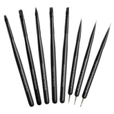 Nagel Pinsel 8 Stück Pinsel Für Gelnägel,Nageldesign Gel Pinsel Dotting Painting Line Pen Für Nagellack Gel Acryl Nagel Pinsel Nailart Kit Acryl Pinsel Fineliner Nägel Selber Machen