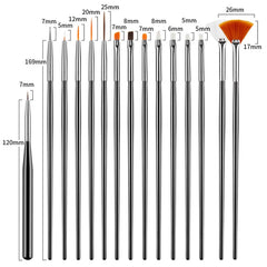 31 Stück Professionelle Nagel Pinsel Set, Dual-Ended Nagelpinsel,Pinsel Für Gelnägel,Acryl Nail Art Pen,Nail Art Dotting Tools,Nail Brush Für DIY Nagelkunst Salon Design