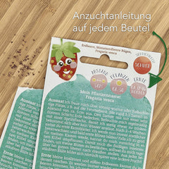 Kit de cultivare a semințelor cu cutie de lemn și 8 varietăți de semințe de plante: Kit de cultivare pentru copii cu semințe de legume, căpșuni și plante aromatice – Kit de început pentru mini seră și mini grădină de la OwnGrown