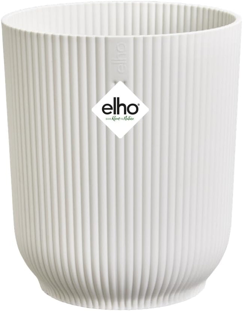 elho Vibes Fold Orchid High 12.5cm – Ghiveci pentru orhidee de interior – Ghivece de flori de interior – Plastic 100% reciclat – Alb/Alb mătăsos