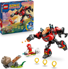 LEGO Sonic the Hedgehog Knuckles vs. Dr. Eggmans Egg Crusher Mech - Kreatives Spielzeug mit 2 Minifiguren, Ringe & Chaos Emeralds - Gamer Geschenk Jungen & Mädchen ab 8 Jahren - 77005