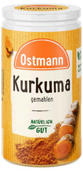 Ostmann Gewürze - Kurkuma gemahlen | Perfektes Gewürz für Curry- und Reisgerichte | Verleiht Gerichte eine goldgelbe Farbe | Natürliche Zutaten | 40 g in der Streudose